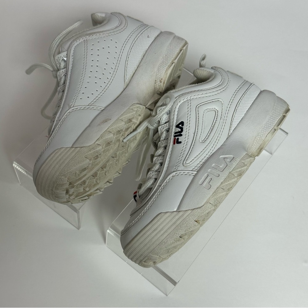 FILA Big Kids Disruptor II Casual Shoes Sneakers FW02945-111 White - Picture 8 of 13